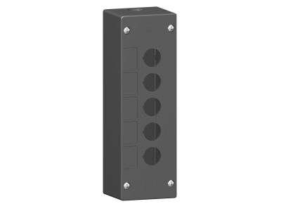 Pusta kaseta sterująca 5 otworów Fi-22mm czarna plastikowa Harmony XALG | XALG05 Schneider Electric
